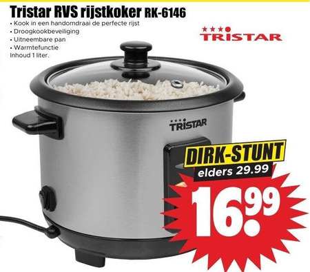 Tristar   rijstkoker folder aanbieding bij  Dirk - details
