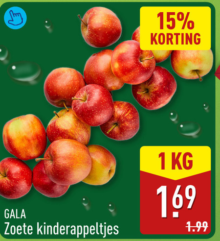 appels 1 15 gala zoete kinderappeltjes folder aanbieding bij Aldi