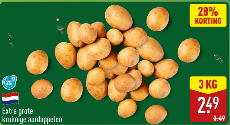 aardappelen 3 28 to planet proof kruimige folder aanbieding bij Aldi