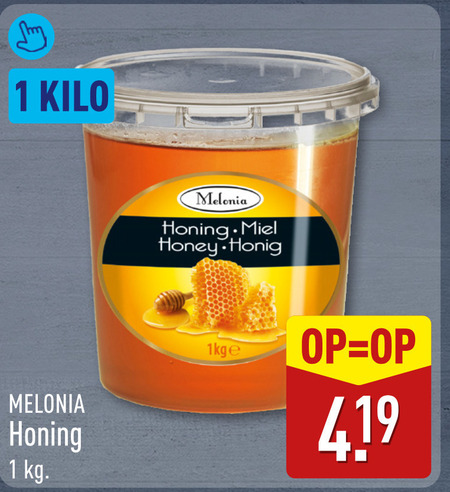honing 1 kilo honey honig folder aanbieding bij Aldi