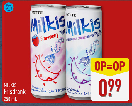 frisdrank 250 lotte strawberry milk yoghurt flavor ml drink oz original folder aanbieding bij Aldi
