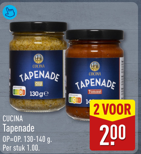 tapenade 2 14 200 nutri score cucina olijf ge stuk tomaat folder aanbieding bij Aldi