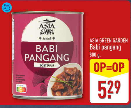 asia green garden oosterse maaltijd aziatisch babi pangang zoetzuur specialiteit ingredienten oorsprong nutri score folder aanbieding bij Aldi Asia Green Garden oosterse maaltijd folder aanbieding bij Aldi - details