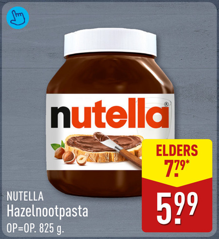 Nutella   hazelnootpasta folder aanbieding bij  Aldi - details
