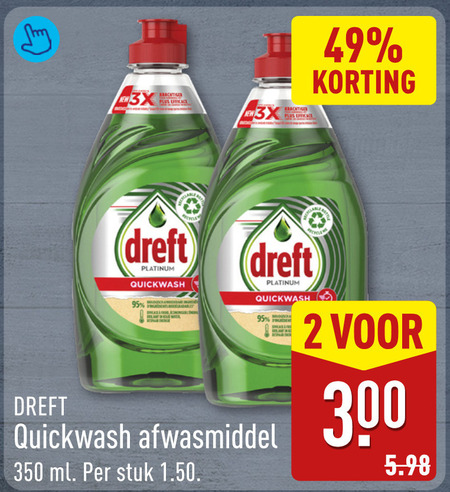Dreft   afwasmiddel folder aanbieding bij  Aldi - details