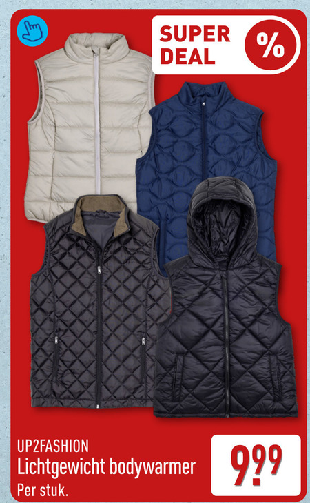 dames bodywarmer super deal lichtgewicht stuk folder aanbieding bij Aldi