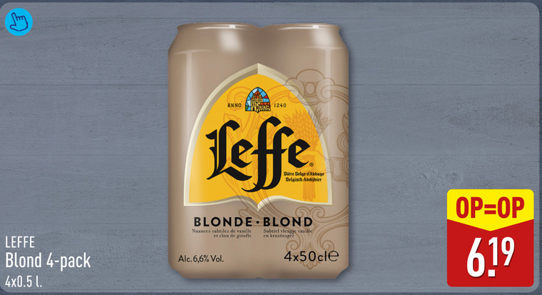 Leffe   blikje bier folder aanbieding bij  Aldi - details