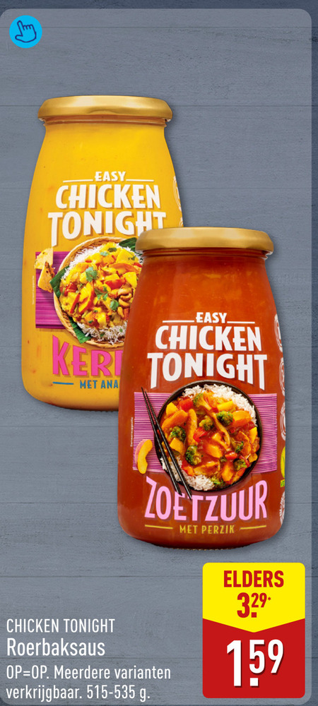 roerbaksaus easy chicken tonight zoetzuur perzik meerdere elders folder aanbieding bij Aldi