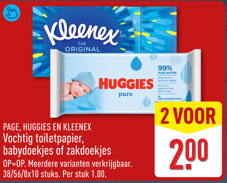 Huggies   vochtig toiletpapier, billendoekjes folder aanbieding bij  Aldi - details