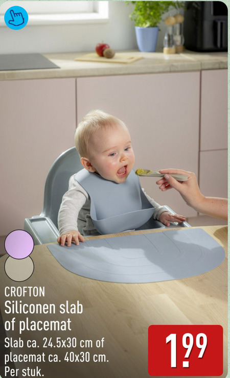 placemats slabbetjes siliconen slab placemat ca. cm stuk folder aanbieding bij Aldi