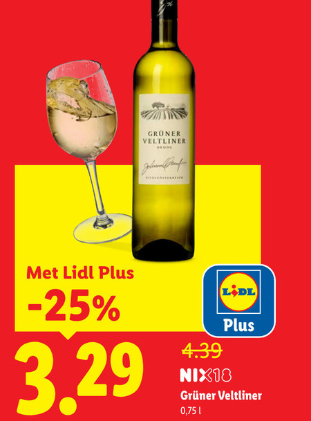 witte wijn veltliner droog grand nix18 folder aanbieding bij Lidl