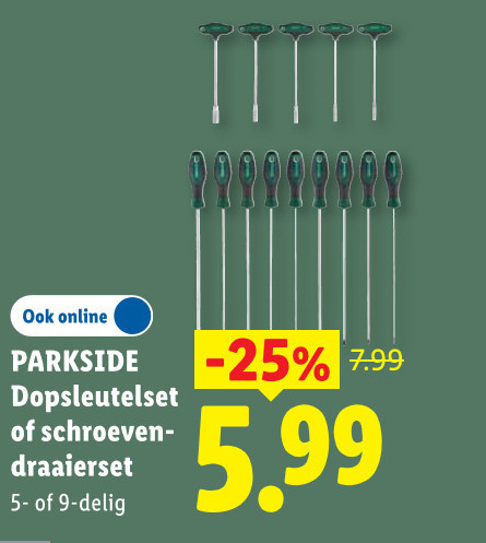 Parkside   dopsleutelset folder aanbieding bij  Lidl - details
