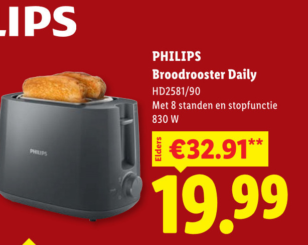 Philips   broodrooster folder aanbieding bij  Lidl - details