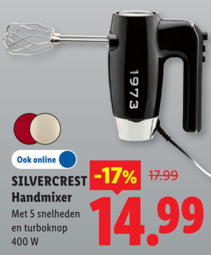 SilverCrest   handmixer folder aanbieding bij  Lidl - details