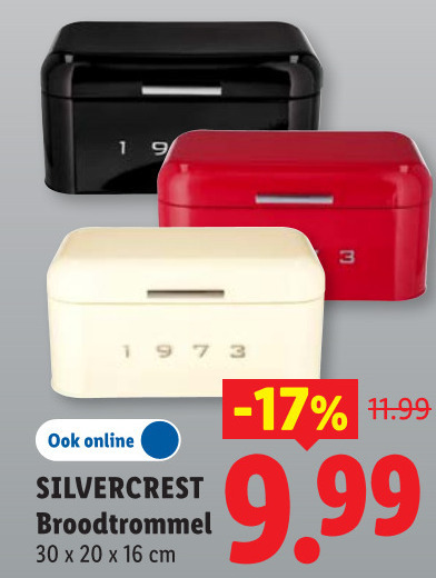 SilverCrest   broodtrommel folder aanbieding bij  Lidl - details