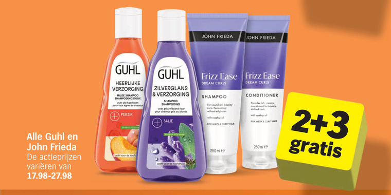 John Frieda   conditioner, shampoo folder aanbieding bij  Albert&nbsp;Heijn - details