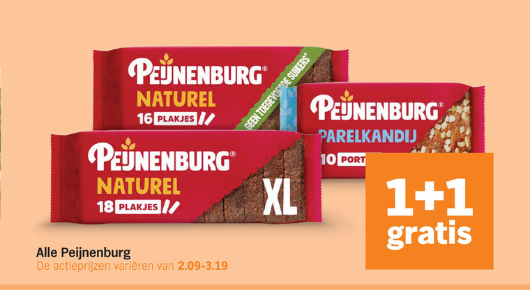 Peijnenburg   ontbijtkoekreep, ontbijtkoek folder aanbieding bij  Albert&nbsp;Heijn - details