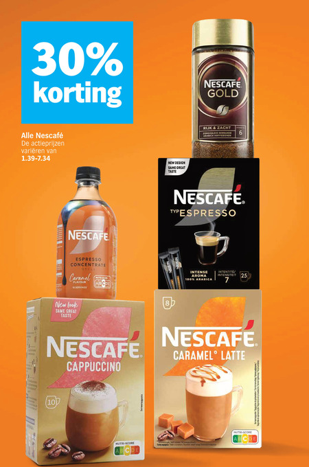 Nescafe   koffieconcentraat, oploskoffie folder aanbieding bij  Albert&nbsp;Heijn - details