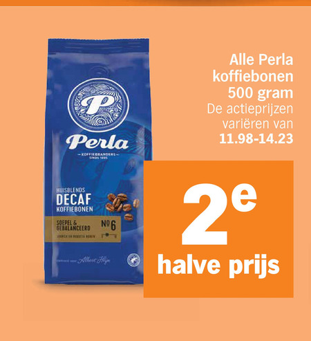 perla koffiebonen 6 500 huisblends decaf soepel albert varieeren 2 halve folder aanbieding bij Albert Heijn Perla koffiebonen folder aanbieding bij Albert Heijn - details