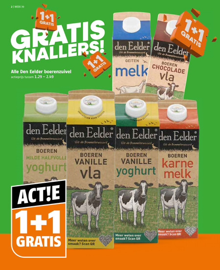 Den Eelder   melk, yoghurt folder aanbieding bij  Poiesz - details