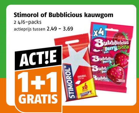 Bubblicious   kauwgom folder aanbieding bij  Poiesz - details