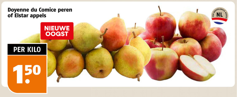 peren elstar appelen 150 doyenne du comice appels kilo nieuwe oogst nederlandse nl bodem folder aanbieding bij Poiesz