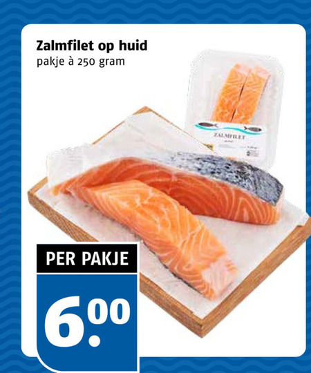 zalmfilet 250 600 huid pakje folder aanbieding bij Poiesz
