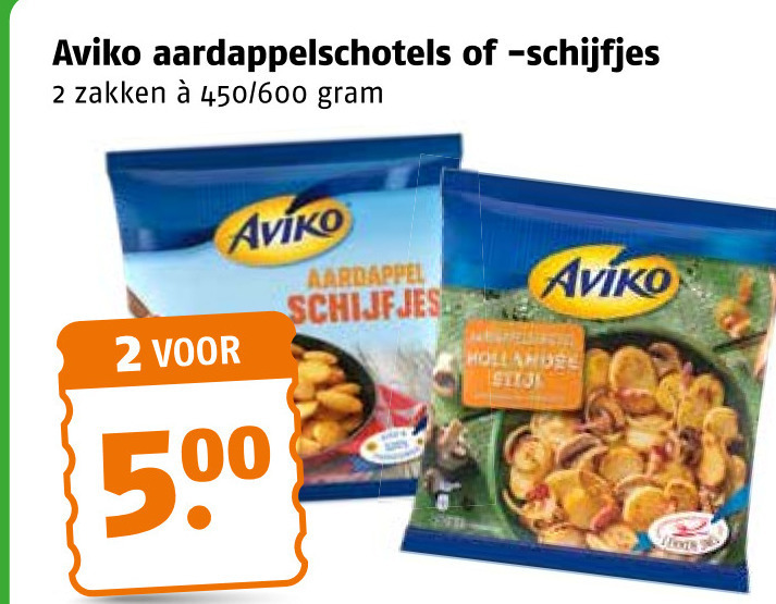 aviko aardappelproducten aardappelschijfjes 2 500 aardappelschotels schijfjes zakken 450 600 aardappel hollandse folder aanbieding bij Poiesz Aviko aardappelschijfjes, aardappelproduct folder aanbieding bij Poiesz - details