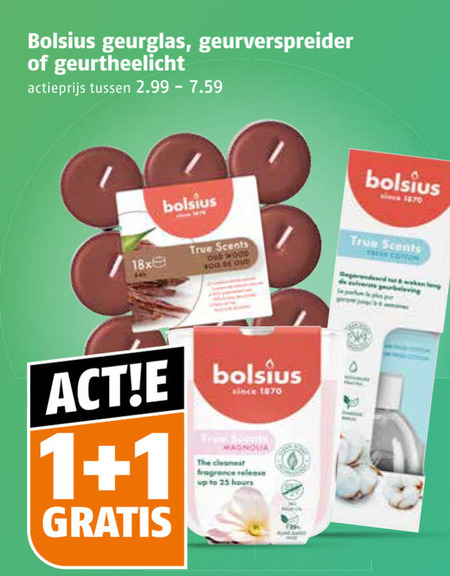 Bolsius   geurtheelichten, geurkaars folder aanbieding bij  Poiesz - details