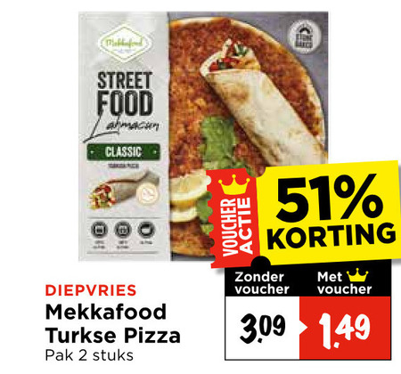 Mekkafood   diepvriespizza folder aanbieding bij  Vomar - details