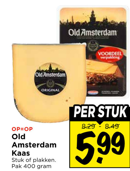 old amsterdam kaasplakken kaas 400 original voordeel stuk pak 5.99 folder aanbieding bij Vomar Old Amsterdam kaasplakken, kaas folder aanbieding bij Vomar - details