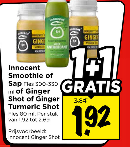 Innocent   fruitsmoothie folder aanbieding bij  Vomar - details