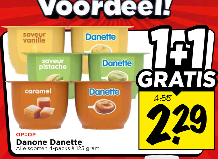 Danette   toetje folder aanbieding bij  Vomar - details