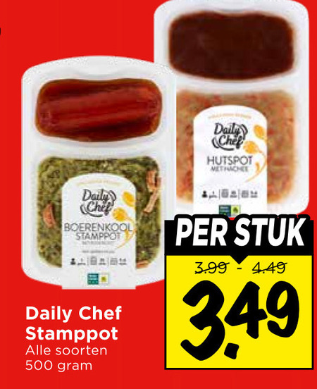Daily Chef   stamppot  folder aanbieding bij  Vomar - details