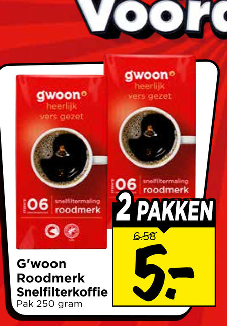 Gwoon   koffie folder aanbieding bij  Vomar - details