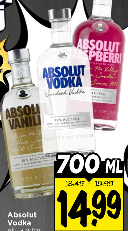 Absolut   wodka folder aanbieding bij  Vomar - details