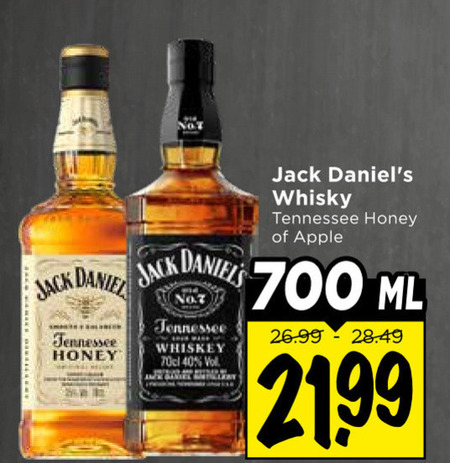 Jack Daniels   whisky folder aanbieding bij  Vomar - details