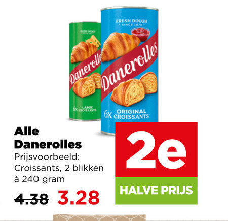 Danerolles   croissantdeeg folder aanbieding bij  Plus - details