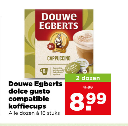 douwe egberts dolce gusto capsules 2 16 cappuccino with systems compatible koffiecups dozen stuks 8 99 folder aanbieding bij Plus Douwe Egberts dolce gusto capsules folder aanbieding bij Plus - details