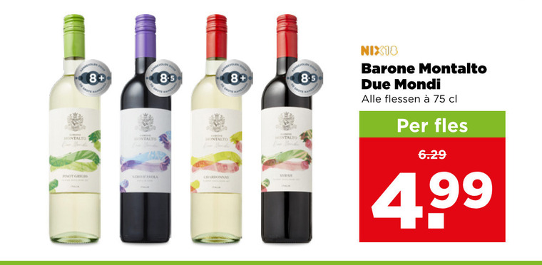 Barone Montalto   rode wijn, witte wijn folder aanbieding bij  Plus - details