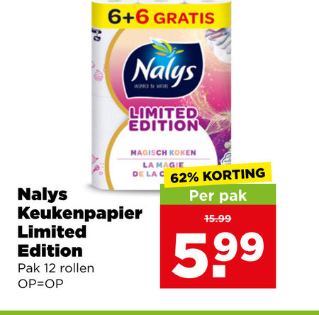 nalys keukenpapier 6 12 inspired by nature limited edition magisch koken la magie pak rollen folder aanbieding bij Plus Nalys keukenpapier folder aanbieding bij Plus - details