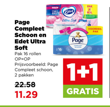 page edet toiletpapier 1 2 16 schoon ultra wolkenmix deken pak rol soft rollen pakken voordeel folder aanbieding bij Plus Edet toiletpapier folder aanbieding bij Plus - details