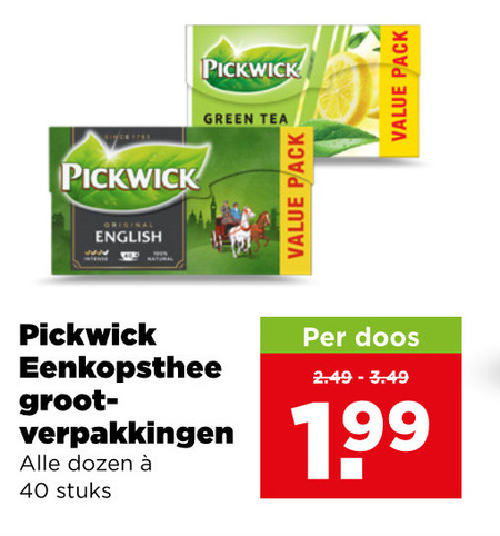 Pickwick   thee folder aanbieding bij  Plus - details