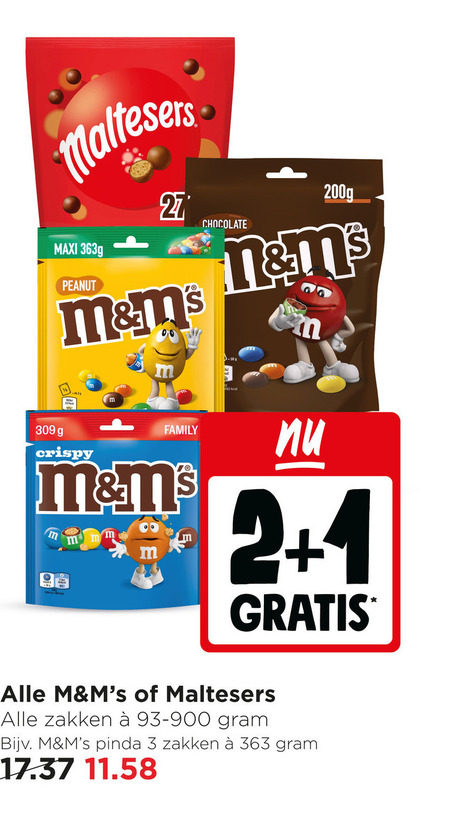 maltesers m en ms chocolade 1 2 3 27 maxi peanut chocolate crispy family zakken pinda folder aanbieding bij Jumbo Maltesers chocolade folder aanbieding bij Jumbo - details