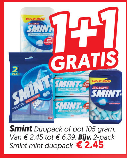 Smint   kauwgom folder aanbieding bij  Dekamarkt - details