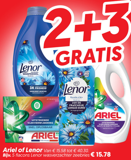Lenor   wasmiddel, wasverzachter folder aanbieding bij  Dekamarkt - details