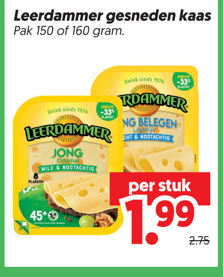 Leerdammer   kaasplakken folder aanbieding bij  Dekamarkt - details