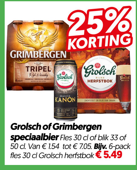 Grimbergen   bokbier, speciaalbier folder aanbieding bij  Dekamarkt - details