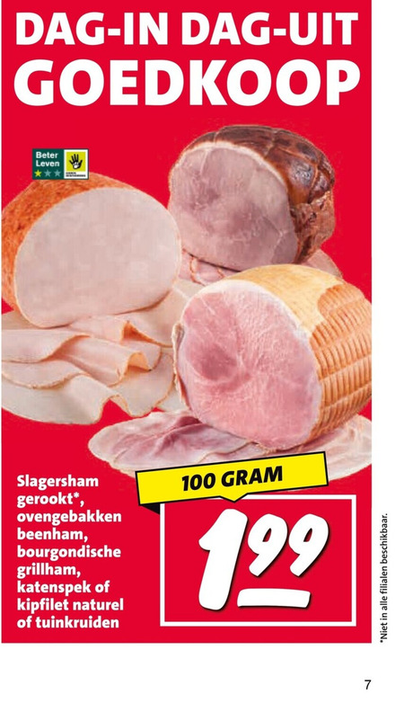 grillham beenham kipfilet 7 100 dag beter leven slagersham gerookt ovengebakken bourgondische katenspek naturel tuinkruiden beschikbaar folder aanbieding bij Nettorama
