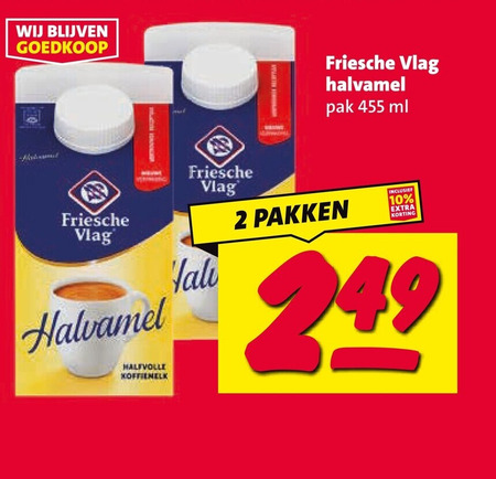 friesche vlag koffiemelk 2 10 halvamel halfvolle pak ml pakken folder aanbieding bij Nettorama Friesche Vlag koffiemelk folder aanbieding bij Nettorama - details